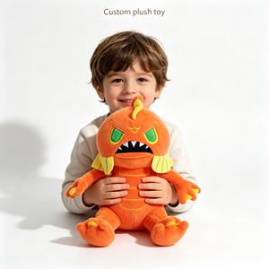 Juguete <span class=keywords><strong>de</strong></span> Peluche Personalizado OEM/ODM, Diseño <span class=keywords><strong>de</strong></span> <span class=keywords><strong>Monstruo</strong></span> <span class=keywords><strong>de</strong></span> Dibujos Animados, Juguete <span class=keywords><strong>de</strong></span> Peluche Suave <span class=keywords><strong>de</strong></span> Color Naranja - Product Image 1