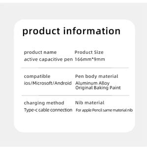 ปากกาสไตลัสดิจิตอลโลหะอเนกประสงค์ หัวเปลี่ยนได้ สำหรับ IOS/Android รองรับการเชื่อมต่อแม่เหล็ก ใช้งานได้แม่นยำสำหรับแท็บเล็<span class=keywords><strong>ต</strong></span>และโทรศัพท์ - Product Image 2