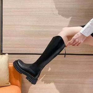 Botas de montar para mujer, estilo 2026, elegantes, por encima de la rodilla, estilo petite, suela gruesa, botas altas versátiles - Product Image 3