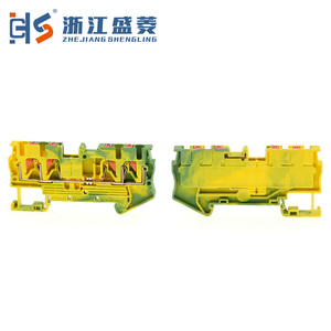 CZLS PT 2.5-QUATTRO-PE 스프링 플러그인 터미널 블록 커넥터 퀵 피드 스루 배선 딘 레일 니켈 도금 구리 - Product Image 3