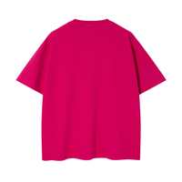 T-shirts unis Fit blanc hommes t-shirt en vrac unisexe qualité lâche goutte épaule 100% coton surdimensionné hommes rose court Hip Hop