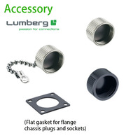 Lumberg M16 montaje frontal 4 pines (300V) Brida chasis enchufe soldadura terminales IP68 AISG red conectores circulares
