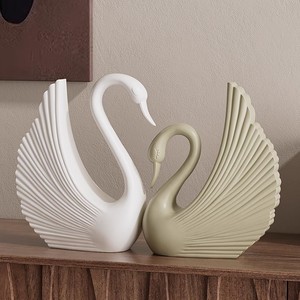 Ornamento di design in resina cigno stile Vintage minimalista Soft <span class=keywords><strong>arredo</strong></span> per soggiorno ingresso TV eco-friendly - Product Image 3