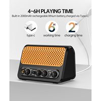 Amplificateur de guitare électrique miniature LEKATO 10W, portable, avec effets Clean, Overdrive et Reverb, Bluetooth, pour petite guitare, instrument de musique