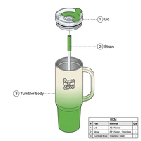 Gobelet de voyage isotherme en acier inoxydable à double paroi de 30 oz, design classique, cadeau d'affaires, avec paille, logo personnalisé, OEM ODM