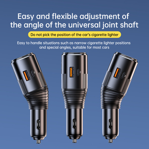 ที่ชาร์จในรถยนต์ USB C Type C 145W PD45W 4 พอร์ต ชาร์จเร็วสุดสำหรับโทรศัพท์มือถือ  อะแดปเตอร์สำหรับ iPhone 17 16 15 Pro - Product Image 4