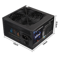 Alimentation Haut de Gamme 500W pour Ordinateur de Bureau Non Modulaire PFC Actif 110-240V, Idéale pour PC Gaming