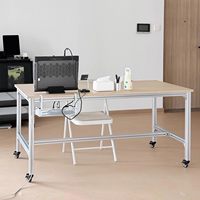 Table de travail en profilé aluminium pour marine - Plan de travail mobile, design de bureau créatif, bureau informatique
