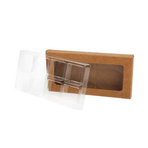 Boîte d'emballage personnalisée en papier kraft recyclable pour cire fondue, 6/8/12 cavités, ensembles de boîtes cadeaux pour bonbons et aliments avec fenêtre transparente en PVC - Product Image 2