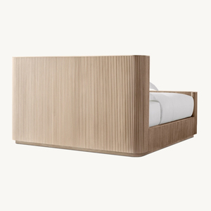 Tùy Biến Sang Trọng Mỹ Hiện Đại Đồ Nội Thất Nhà Vua Kích Thước Giường Gỗ Rắn Gỗ Nền Tảng Giường Khung Với Bàn Chân - Product Image 2