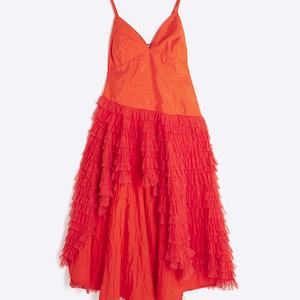 Robe longue de soirée dos nu à motif imprimé personnalisé, coupe ajustée, sexy, avec volants irréguliers et plissés, pour femme, idéale pour la plage - Product Image 6