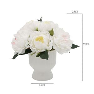 Oh Arts, Nuevo Diseño de Flores de Peonía Artificiales en Maceta para Decoración, Flor de Peonía Artificial, Flores de Seda de Peonía Artificial - Product Image 2