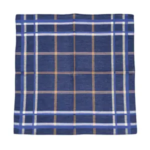 4-5 navy check hanky tissue hankies for business man