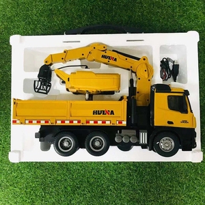 Camión Grúa de Madera <span class=keywords><strong>HUINA</strong></span> <span class=keywords><strong>1575</strong></span> 1/14, Camiones RC para Adultos, Modelo de Camión Volquete, Juguete con Radio de 2.4G, Batería de 1200MAH - Product Image 6