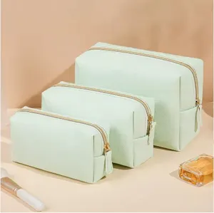 Nouveau style de sac cosmétique octogonal multifonctionnel en nylon PU avec couleurs personnalisées sac de maquillage personnalisé avec fermeture éclair