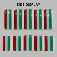 Mahjong américain avec tapis, 160 tuiles de luxe gravées en mélamine verte à 4 couches de 32 mm, portable pour les divertissements des clubs sociaux