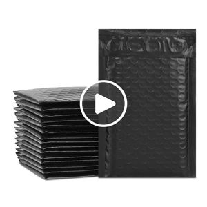 Petit 5x7 6x10 8.5x12 poly bulle mailers enveloppes rembourrées, personnalisé imprimé or noir violet rose expédition enveloppe rembourrage - Product Image 1