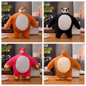 Vui mềm đầu nhỏ cơ thể lớn nhồi bông động vật sang trọng cáo Kỳ Lân con lười gấu trúc gấu hổ sư tử voi gối đồ chơi - Product Image 2