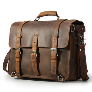 Borsa da <span class=keywords><strong>uomo</strong></span> grande fatta a mano <span class=keywords><strong>in</strong></span> <span class=keywords><strong>pelle</strong></span> di mucca da 17 ''con tracolla regolabile zaino Vintage <span class=keywords><strong>in</strong></span> <span class=keywords><strong>pelle</strong></span> pieno fiore - Product Image 1