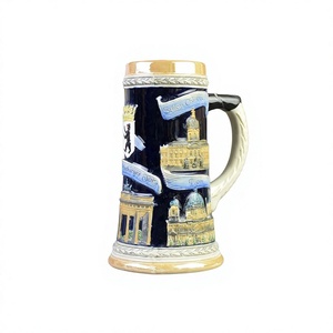 Chope à bière en céramique classique allemande Porte de Brandebourg Berlin Emblème de l'ours Souvenir de collection Tasse à vin Bière Cadeau pour bar à domicile - Product Image 5
