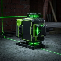 Niveau laser vert 4D de qualité industrielle, 16 lignes, auto-nivelant, pour pose de carrelage extérieur