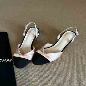 Women Closed Toe One Strap <b>Sandals</b> Summer Ruched <b>Bow</b> Design Minimalist Niche French Block Heel Casual Shoes - Product Image 2