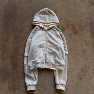 OEM Acid Wash Cropped Double Hood Hoodie Oversized Heavy Drop Shoulder <strong>Zip</strong> Hoodie Custom Logo 100% Cotton Blank Quality Hoodie - Product Image 3