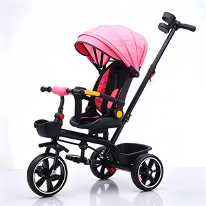 Vélo d'équilibre pour enfants de 2 <span class=keywords><strong>à</strong></span> 3 ans, <span class=keywords><strong>trois</strong></span> <span class=keywords><strong>roues</strong></span>, vitesse unique, cadre en acier entièrement antichoc, alliage d'aluminium, roue de 14 pouces, panier en plastique - Product Image 1