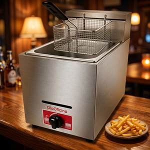 <span class=keywords><strong>Friteuse</strong></span> à gaz à réservoir unique 5,6 kW, alimentation GPL, <span class=keywords><strong>capacité</strong></span> de 6 L, équipement de friture profonde commercial pour les stands de restauration rapide, les bars à collations, économie d'énergie - Product Image 2