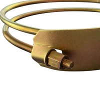 Collier de serrage pour tuyau de 8 pouces, double fil, galvanisé, robuste, pour irrigation agricole, raccordement de tuyaux en caoutchouc, OEM, garantie 3 ans