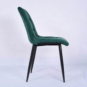 <strong>Low</strong> Price Nordic Design <strong>High</strong> Quality Padded Kitchen <strong>Chair</strong> Metal Legs Fabric Velvet Dining <strong>Chairs</strong> - Product Image 3