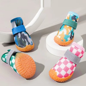 Zapatos Clásicos Transpirables de <span class=keywords><strong>Verano</strong></span> para Perros con Diseño Estampado - Protectores de Patas Antideslizantes para Razas Pequeñas (Teddy, Bichón y Pomerania) - Product Image 5