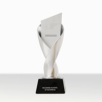 Trofeo Conmemorativo Personalizado de Alta Gama para Empresas, Trofeo de Resina Chapado en Oro para Premiar a Empleados Destacados