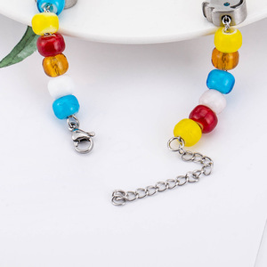 Pulsera de cuentas de moda, cristal colorido, cara sonriente, regalo unisex, joyería - Product Image 3