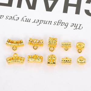 18K Gold Plated Round Pendant Spacer Bead Clasp Jewelry Buckle For Bracelet Necklace DIY Beading Supplies - Product Image 5
