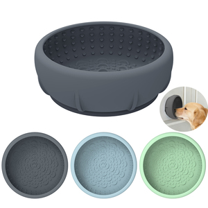 Cuencos de silicona al por mayor para mascotas con ventosas, comederos de alimentación lenta para perros y gatos, tapete de entrenamiento interactivo para lamer. - Product Image 1