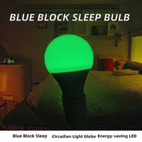 Ampoule LED Circadian Globe E14 E26 E27 de couleur verte 520nm pour favoriser le sommeil et bloquer la lumière bleue