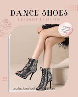 Bottines à talons hauts pour femmes, style peep toe, pour pole dance, à lacets, en cuir PU noir, talon aiguille, pour soirée en boîte de nuit