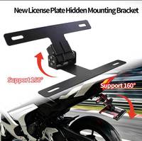 Support de plaque d'immatriculation pliable électrique télécommandé pour moto/vélo, modification de la queue courte, 22*10CM