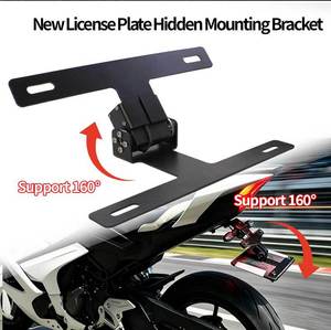 Soporte Plegable para Matrícula de Motocicleta/Bicicleta, Eléctrico, con Control Remoto, Modificación de Cola Corta, 22*10CM - Product Image 2