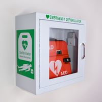 Desfibrilador personalizado OEM para fabricación de chapa, pintura, impresión, procesamiento, alarma, montado en la pared, Aed gabinete de almacenamiento, caja de Metal