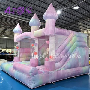 Château <span class=keywords><strong>Gonflable</strong></span> Commercial Blanc Aeor Yard pour Enfants avec Piscine et Souffleur - Product Image 6