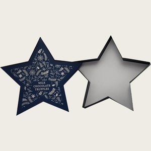 กล่องของขวัญรูปทรงดาวแบบแข็งกล่องกระดาษแข็งบอนบอนบอนบอนช็อคโกแลตกล่องกระดาษลูกฟูกบรรจุภัณฑ์พิซซ่าและวิกผมออกแบบได้ตามต้องการ - Product Image 6