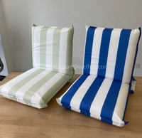 Chaise longue de plage pliable et réglable à 6 positions, multi-angles, avec coussin et dossier, pour le camping en plein air