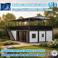 Maison conteneur extensible 40 pieds 20 pieds, prête à l'emploi, villa préfabriquée avec 2, 3, 4 ou 5 chambres, maisonnette mobile préfabriquée et portable
