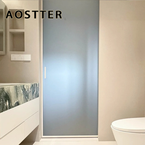 Puerta Corredera Oculta de Aluminio y Vidrio para Interiores, Estilo Moderno y Minimalista, para Dormitorio y Cocina, con Decoración - Product Image 1