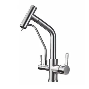 Hot Sale Brass Filter Water Purifier Faucet Pull Tube Rotatable Kitchen Faucet Sink Faucet