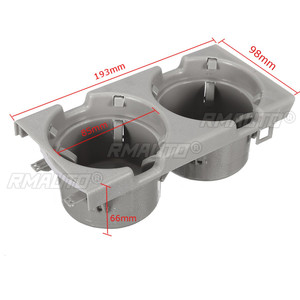 Double Hole Car Styling Front Center <b>Console</b> Storage Cup Holder for BMW E46 Series 1999-2006 <b>Black</b> / Grey - Product Image 3