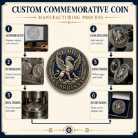 Pièce de monnaie de défi personnalisée en relief 3D Gardiens Mythiques, Grifone et Dragon fantastiques, médaillon commémoratif en métal pour cadeau
