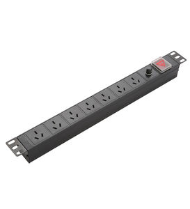 PDU de Rack de Alta Potencia de 16A y 8 Vías con Medidor para Gabinetes de Servidores de Centros de Datos, Tipo Australiano, Hecho de Aleación de Aluminio Duradera - Product Image 3